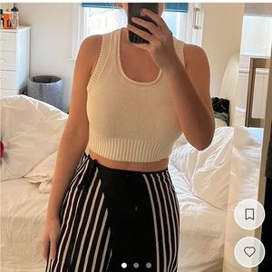 Reformation Cream Sweater Tank